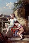 Famous Pic Paintings - Soap Bubbles And Reading About Fashion (Pic 2)